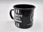 Mercedes Benz - Truck drivers only -  Quality lasts longer - kovový hrnček - chybný