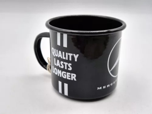 Mercedes Benz - Truck drivers only -  Quality lasts longer - kovový hrnček - chybný