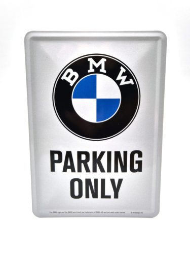 BMW Parking only kovový plagát  kov pohľadnica tabuľa (10x14cm)