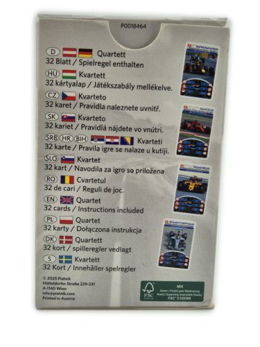 RACE CARS - F1 - kvarteto pretekárske autá - kartová hra