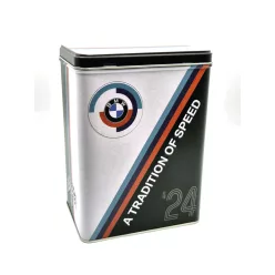   BMW motocykelsport " A tradition of speed " kovová krabica úložný box