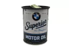 BMW Superior motocykel oil kovová sud pokladnička krabica skladovanie