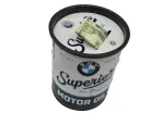 BMW Superior motocykel oil kovová sud pokladnička krabica skladovanie