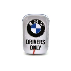   BMW Drivers only - biela - kovová bonboniéra kovová krabica (15g)