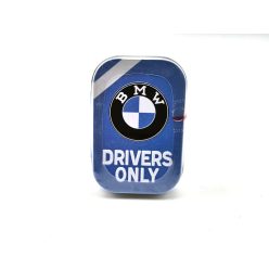   BMW Drivers only - modrá - kovová bonboniéra kovová krabica (15g)