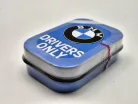 BMW Drivers only - modrá - kovová bonboniéra kovová krabica (15g)