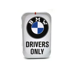   BMW Drivers only - biela - kovová bonboniéra kovová krabica (40g)