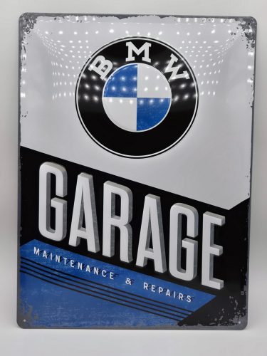 BMW Garage kovový plagát  kovová tabuľa (30x40cm)