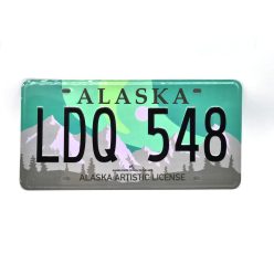 Americká kovová ŠPZ - Alaska