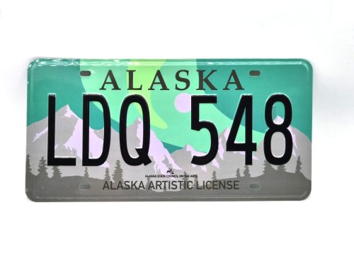 Americká kovová ŠPZ - Alaska