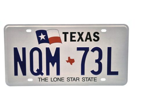 Americká kovová ŠPZ - Texas