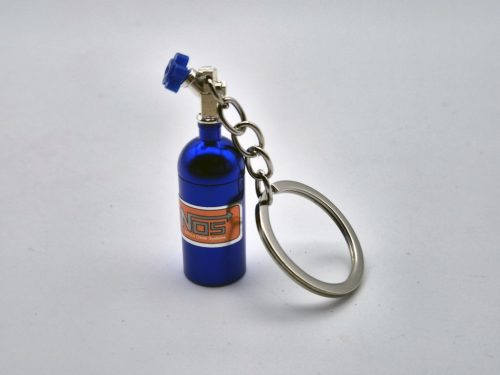 NOS nitro fľašu - modrá - kľúčenka
