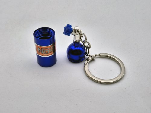 NOS nitro fľašu - modrá - kľúčenka