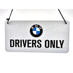   BMW Drivers only visiace kovový plagát  kovová tabuľa (20x10cm)
