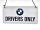 BMW Drivers only visiace kovový plagát  kovová tabuľa (20x10cm)