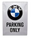 BMW Parking only kovový plagát  kovová tabuľa (30x40cm)
