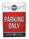 MINI Parking only kovový plagát  kovová tabuľa (20x30 cm)