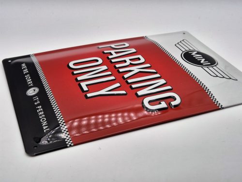 MINI Parking only kovový plagát  kovová tabuľa (20x30 cm)