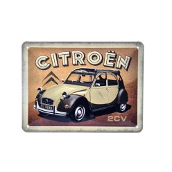 Citroen 2CV - kovový plagát  kovová tabuľa  (20x15cm)