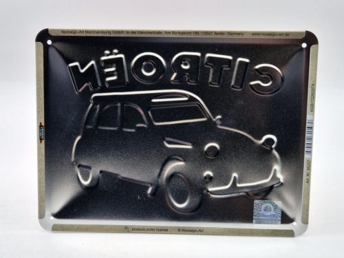 Citroen 2CV - kovový plagát  kovová tabuľa  (20x15cm)
