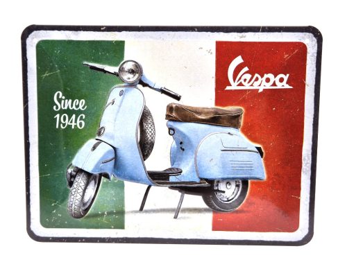 Vespa  - kovový plagát  kovová tabuľa  (20x15cm)