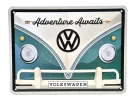 Volkswagen VW T1 Transporter - Adventure Awaits - kovový plagát  kov  tabuľa  (20x15cm)