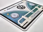 Volkswagen VW T1 Transporter - Adventure Awaits - kovový plagát  kov  tabuľa  (20x15cm)