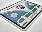 Volkswagen VW T1 Transporter - Adventure Awaits - kovový plagát  kov  tabuľa  (20x15cm)