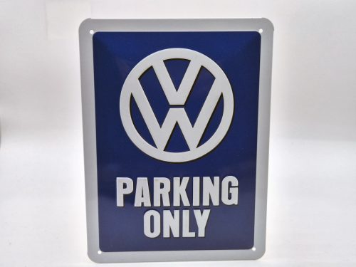Volkswagen VW Parking Only - kovový plagát  kovová tabuľa  (15x20cm)