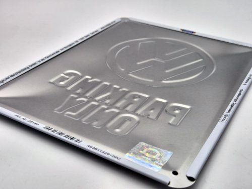 Volkswagen VW Parking Only - kovový plagát  kovová tabuľa  (15x20cm)