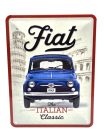 Fiat 500 - kovový plagát  kovová tabuľa  (15x20cm)