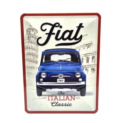 Fiat 500 - kovový plagát  kovová tabuľa  (15x20cm)
