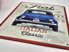 Fiat 500 - kovový plagát  kovová tabuľa  (15x20cm)