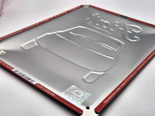 Fiat 500 - kovový plagát  kovová tabuľa  (15x20cm)