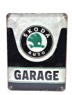 Skoda Garage - kovový plagát  kovová tabuľa  (15x20cm)