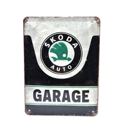 Skoda Garage - kovový plagát  kovová tabuľa  (15x20cm)