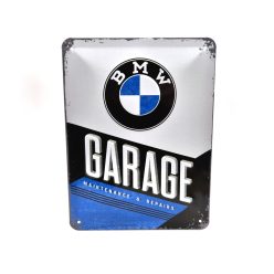 BMW Garage - kovový plagát  kovová tabuľa  (15x20cm)