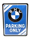 BMW Parking Only - kovový plagát  kovová tabuľa  (15x20cm)