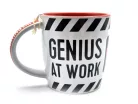 Warning - Genius at work - keramický hrnček
