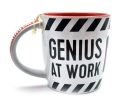 Warning - Genius at work - keramický hrnček