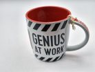 Warning - Genius at work - keramický hrnček