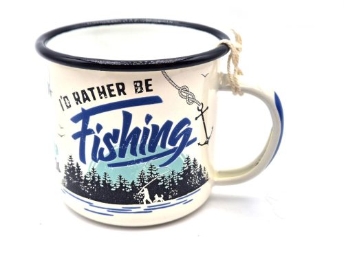 Rybár - I'd rather be fishing - kovový hrnček