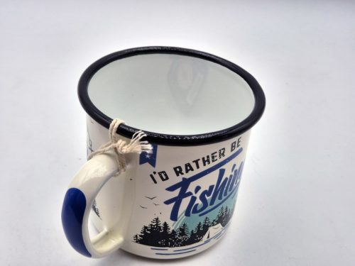 Rybár - I'd rather be fishing - kovový hrnček