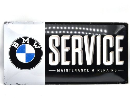 BMW Service kovový plagát  kovová tabuľa (50x25cm)