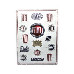 Fiat Logo - kovový plagát  kovová tabuľa (30x40cm)
