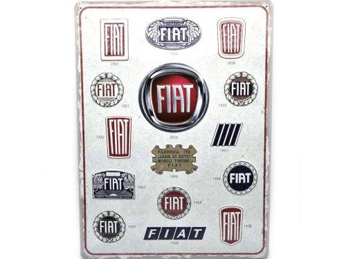 Fiat Logo - kovový plagát  kovová tabuľa (30x40cm)
