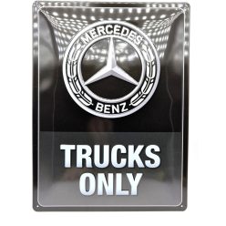   Mercedes - Benz - trucks only - kovový plagát  kovová tabuľa (30x40cm)