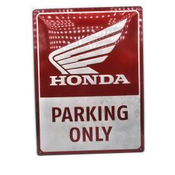   Honda Parking Only - kovový plagát  kovová tabuľa (30x40cm)