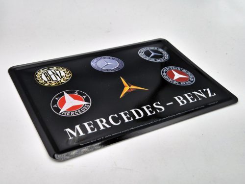 Mercedes Logo retro kovový plagát  kov pohľadnica tabuľa  (14x10cm)