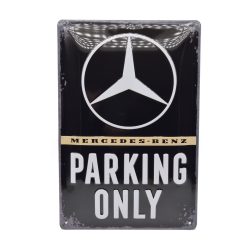   Mercedes Parking Only kovový plagát  kovová tabuľa (20x30 cm)
